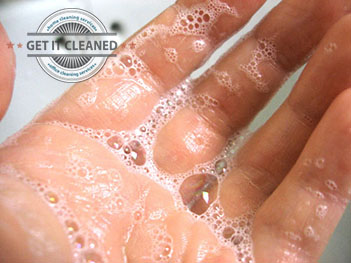 Soapy hand